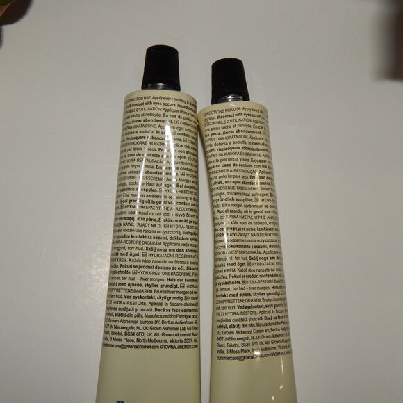 2 Grown Alchemist Hydra Restore Day Cream 2.1 oz Each Aloe Vitamin E - Sealed - Picture 4 of 5